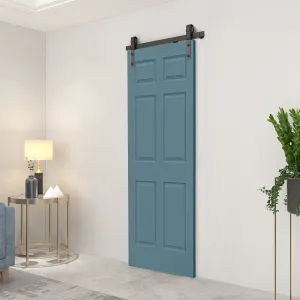 Paneled MDF Composite Bifold Barn Door with Installation Hardware Kit Calhome Size: 24" x 80" Finish: Dignity Blue