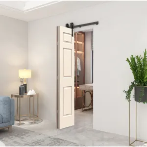 Paneled MDF Composite Bifold Barn Door with Installation Hardware Kit Calhome Size: 24" x 84" Finish: Beige