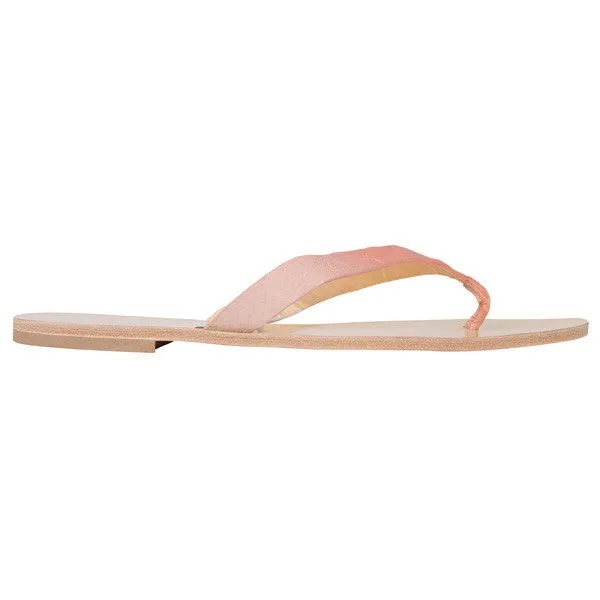 Paros Genuine Cayman Crocodile thong - Blush