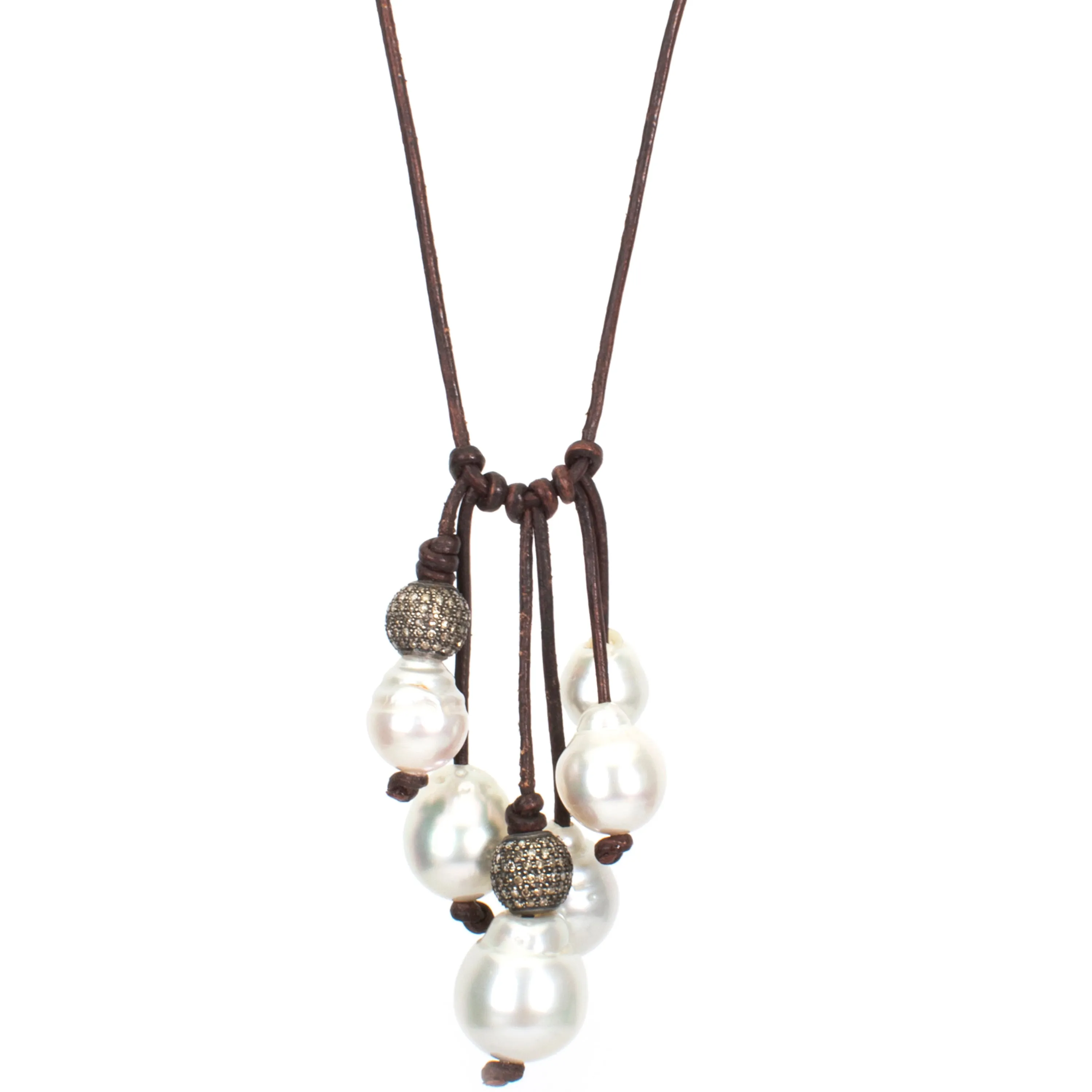 Pearl Leather Necklace