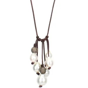 Pearl Leather Necklace