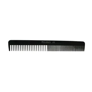 Pegasus 212, 8.25in Hard Rubber Styling Comb with Extra Course and Fine Teeth, Smooth Edges, Anti Static, Heat and Chemically Resistant, Wet Hair, Everyday Grooming Comb | Peines de goma dura - Black