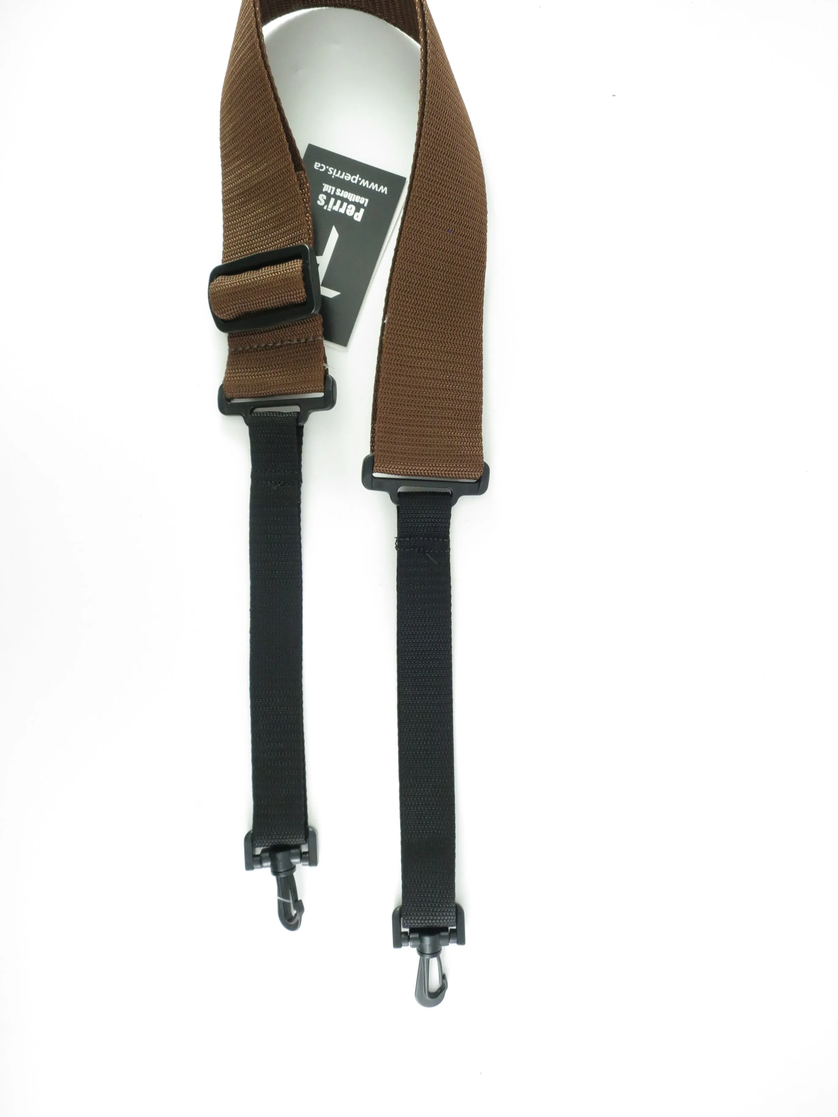 Perri's Leathers 2” Wide Black Poly Pro Banjo Strap with Plastic Swivel Hook NWSBJ