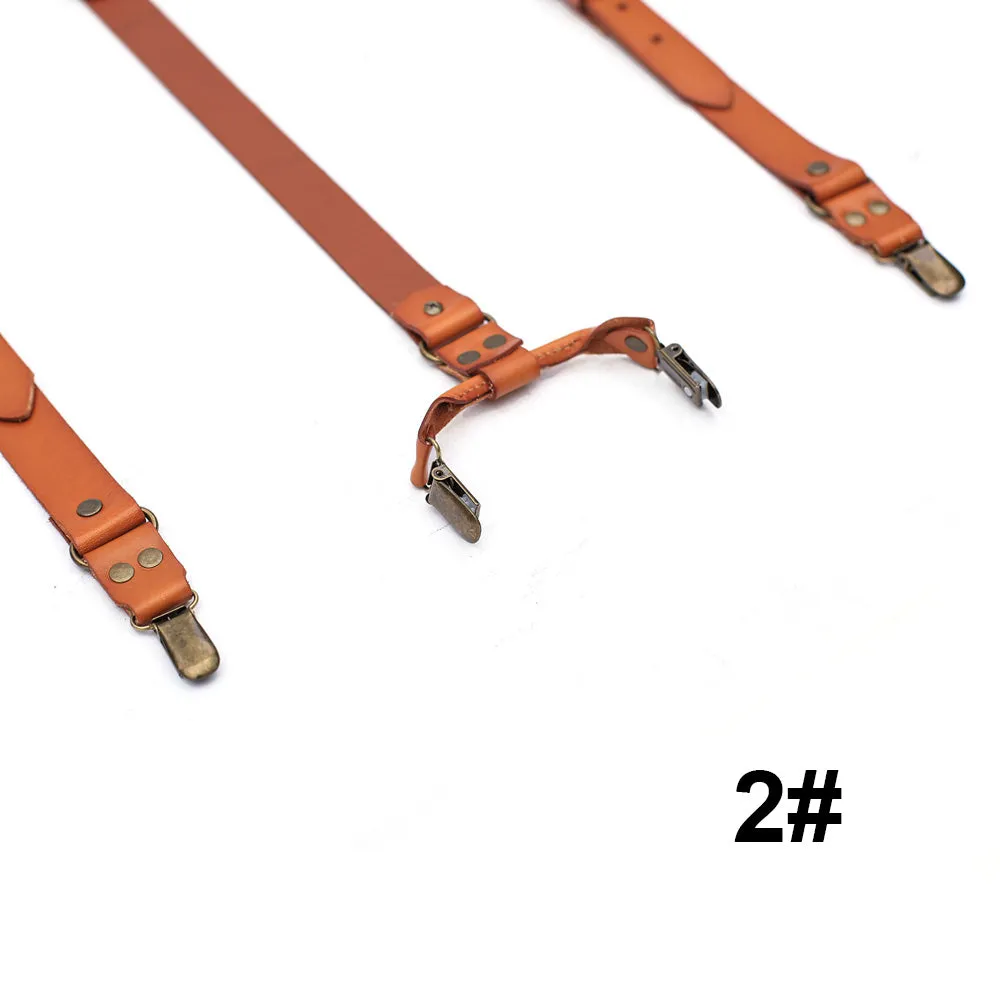 Personalized Handmade Leather Suspenders, Wedding Groomsmen Suspender, Brown Leather Suspenders, Mens Suspenders, Party Suspenders, Casual Suspenders