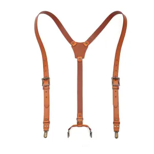 Personalized Handmade Leather Suspenders, Wedding Groomsmen Suspender, Brown Leather Suspenders, Mens Suspenders, Party Suspenders, Casual Suspenders