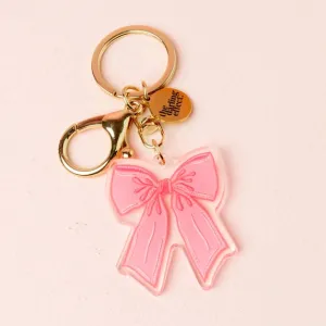 Pink Bow Keychain