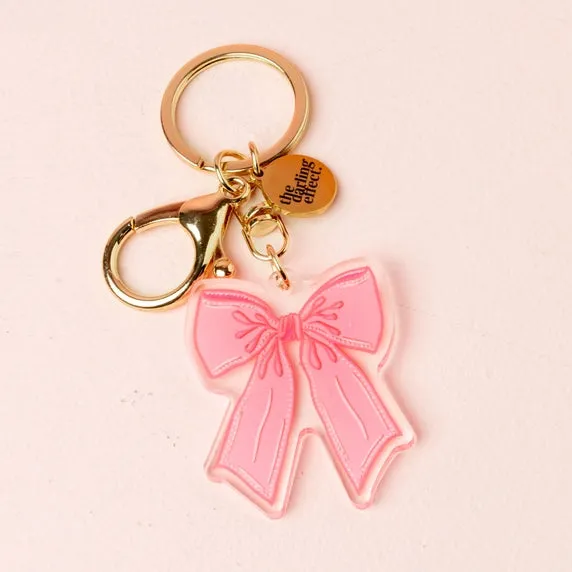 Pink Bow Keychain