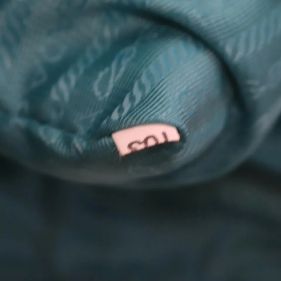 Prada Blue Nylon Tessuto Bow Logo ConvertibleTote Bag 863124