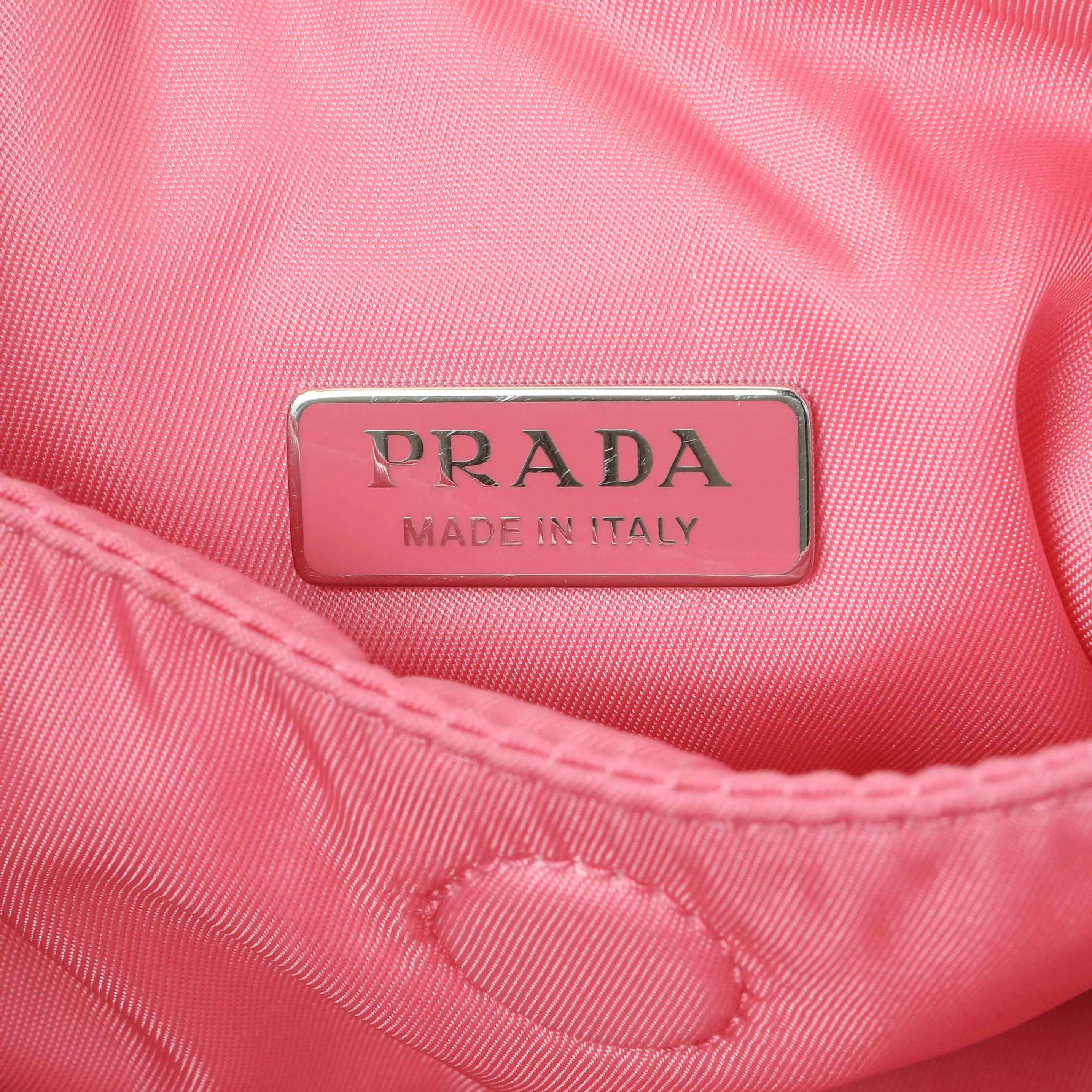 Prada Pink Re-Nylon Mini Padded Soft Tote