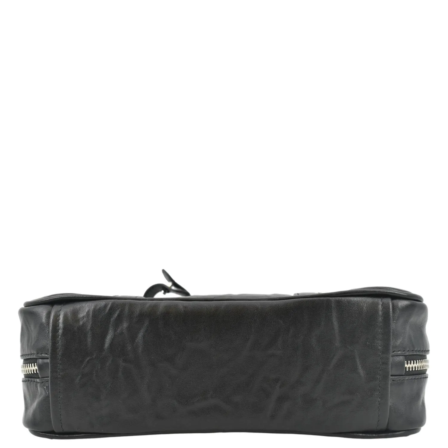 PRADA Re-edition 2001 Medium Antique Nappa Leather Shoulder Bag Black