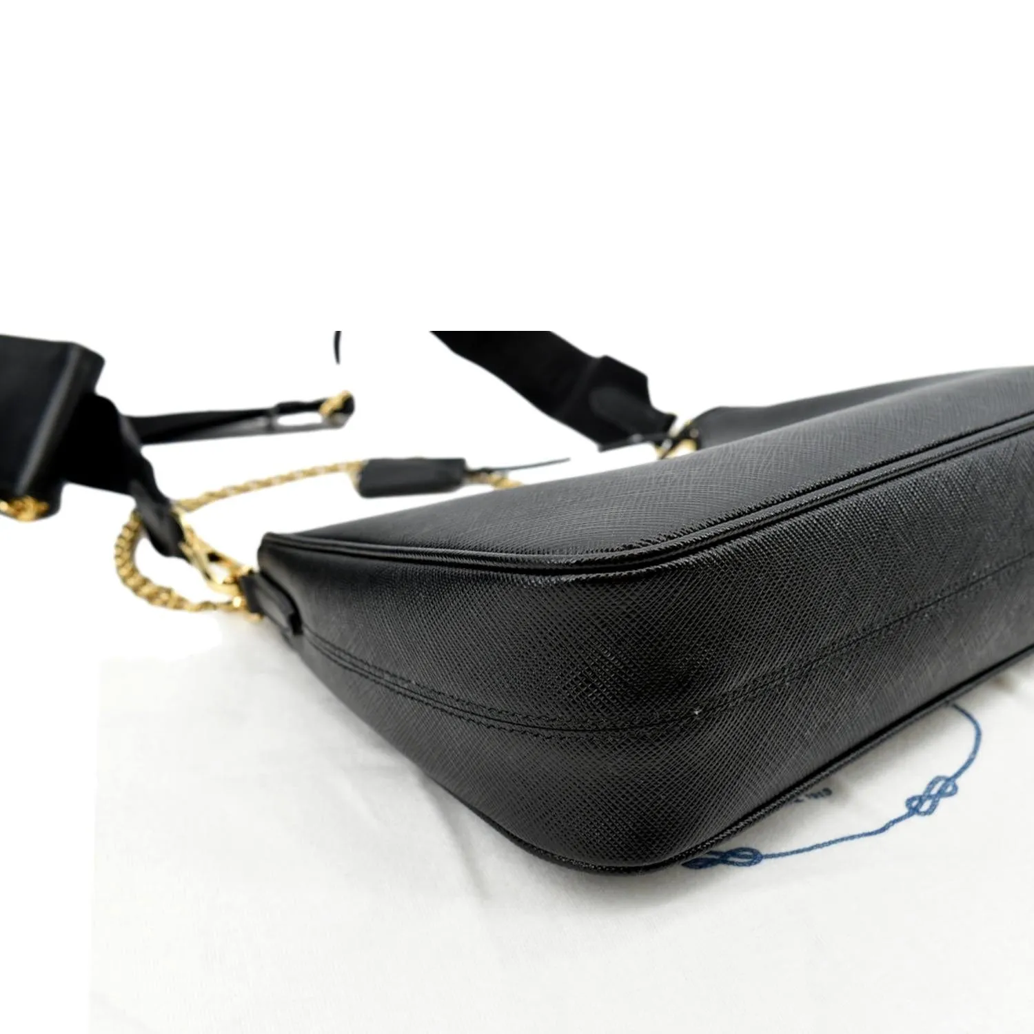 PRADA Re-Edition 2005 Saffiano Leather Shoulder Bag Black