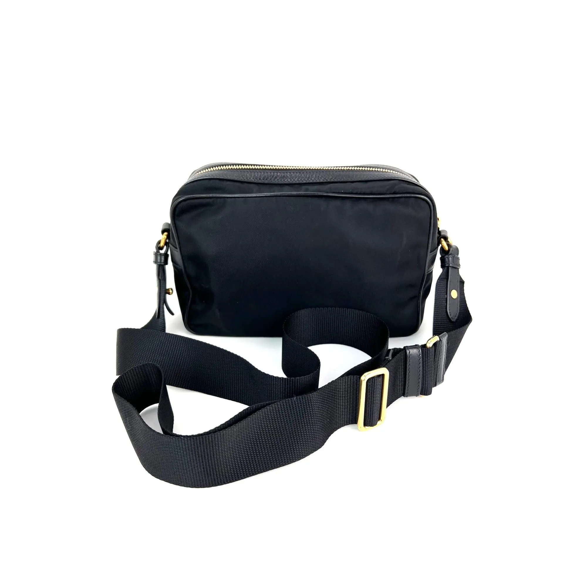 Prada Tessuto Nylon Bandoliera Black Crossbody Camera Bag
