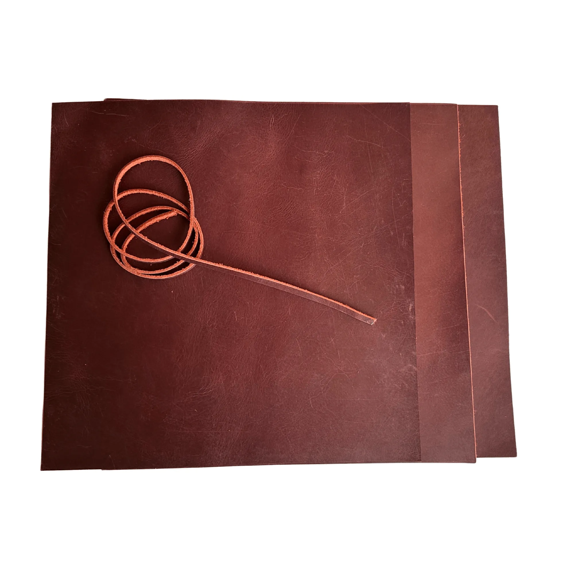 Premium Full Cowhide Leather Sheets (3-Pack) with 91 cm Cord – Perfect for DIY Crafts, Wallets & Jewelry