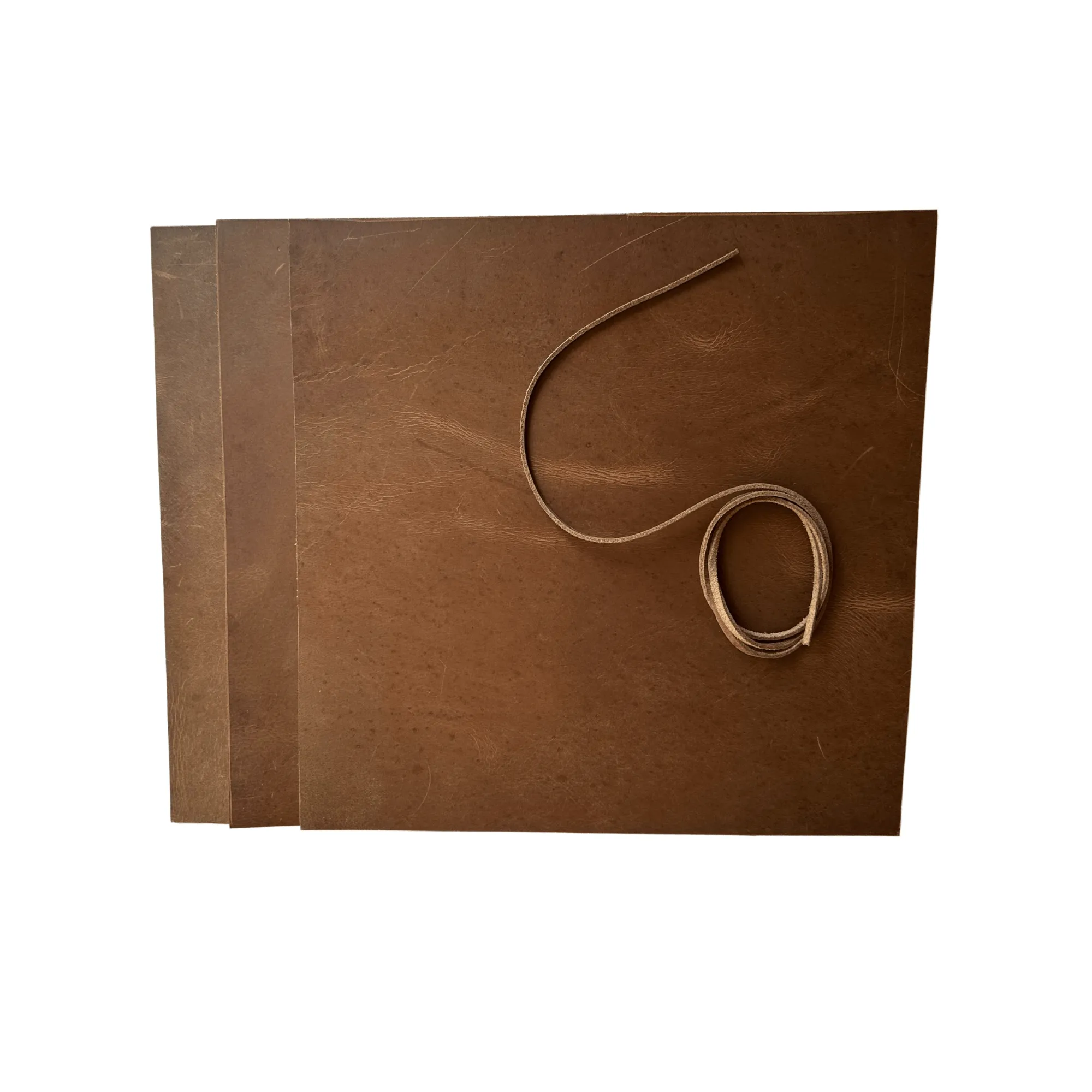 Premium Full Cowhide Leather Sheets (3-Pack) with 91 cm Cord – Perfect for DIY Crafts, Wallets & Jewelry