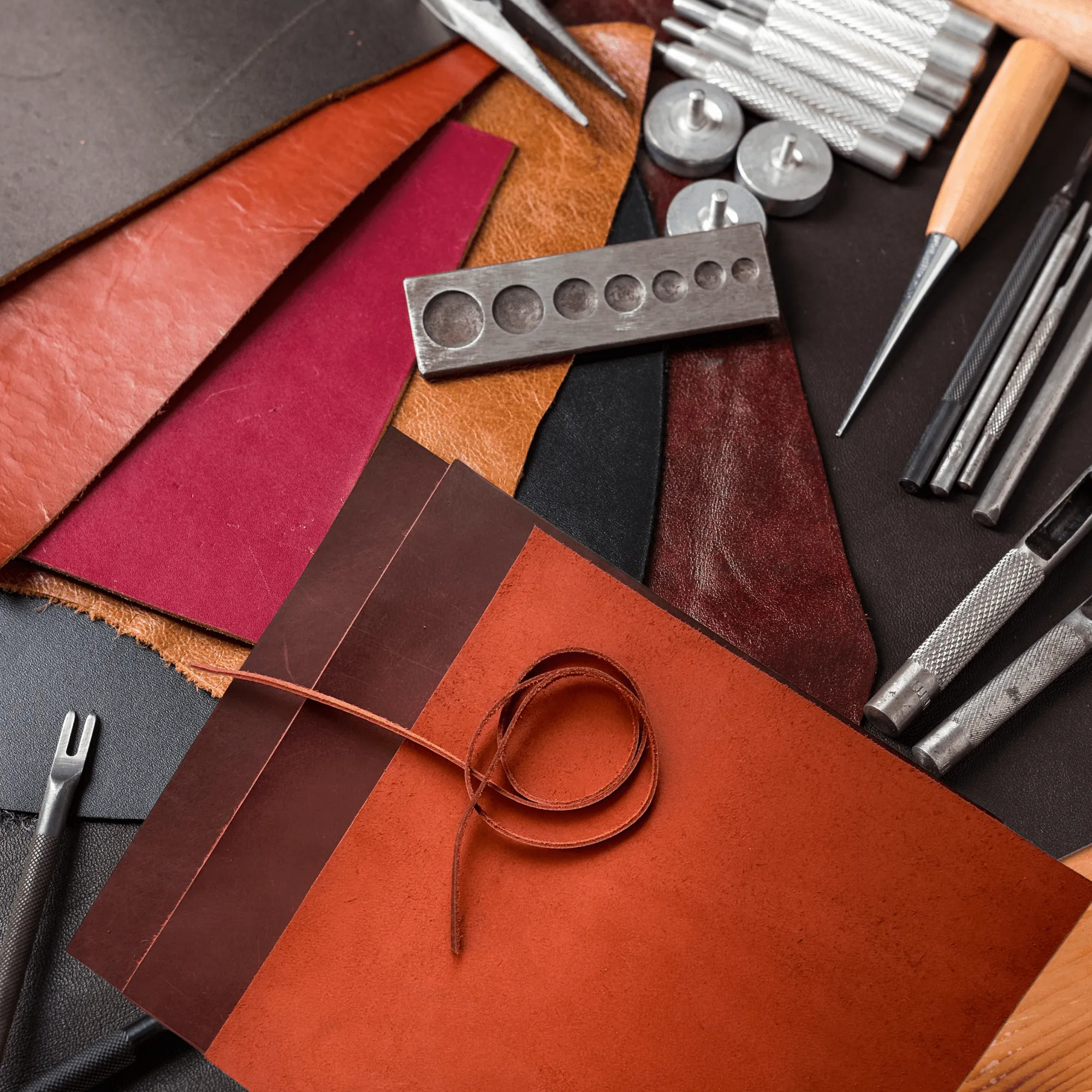 Premium Full Cowhide Leather Sheets (3-Pack) with 91 cm Cord – Perfect for DIY Crafts, Wallets & Jewelry