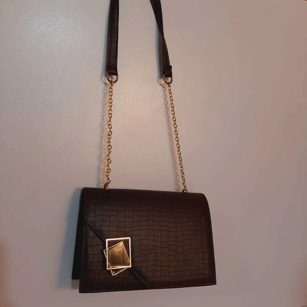 PU Leather Handbag - Chocolate - B03