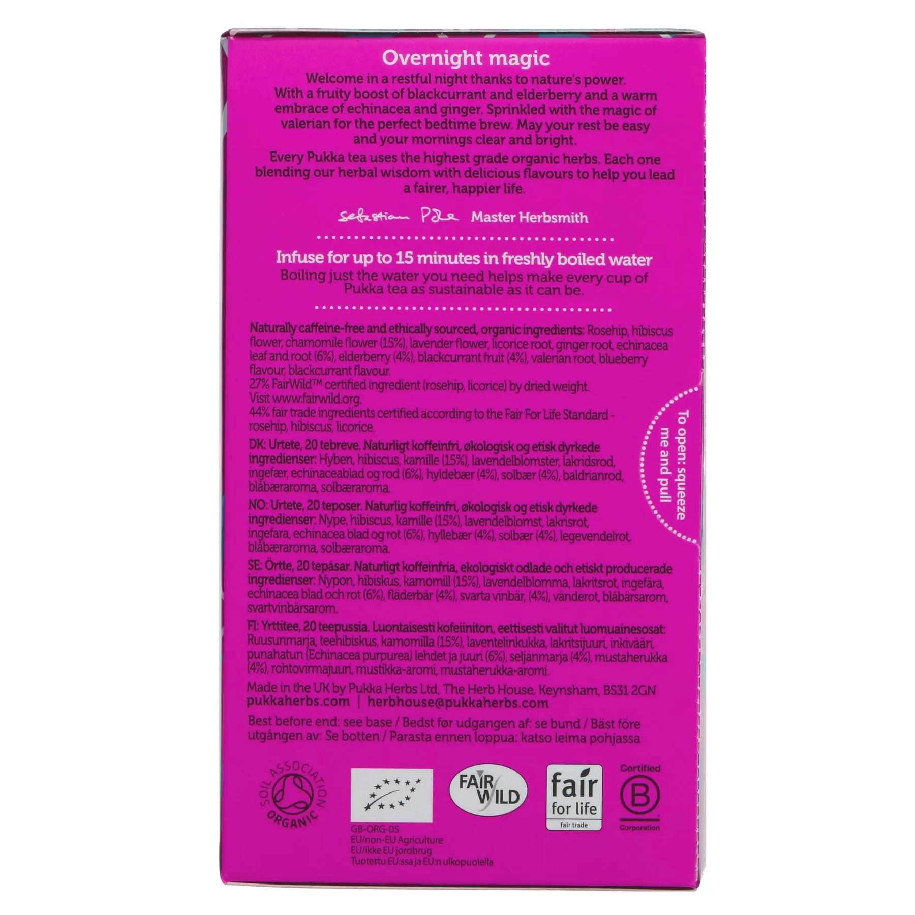 Pukka | Night Time Berry - Berries, Chamomile, Valerian | 20 bags