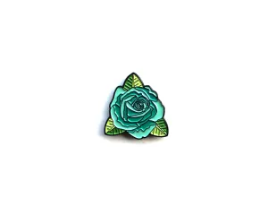 "Teal Rose" Lapel Pin