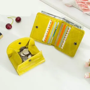 Realaiot Genuine Leather Fashion Small Wallet Women Female Coin Purse Short Rfid Card Holder Wallets for Women Portfel Damski