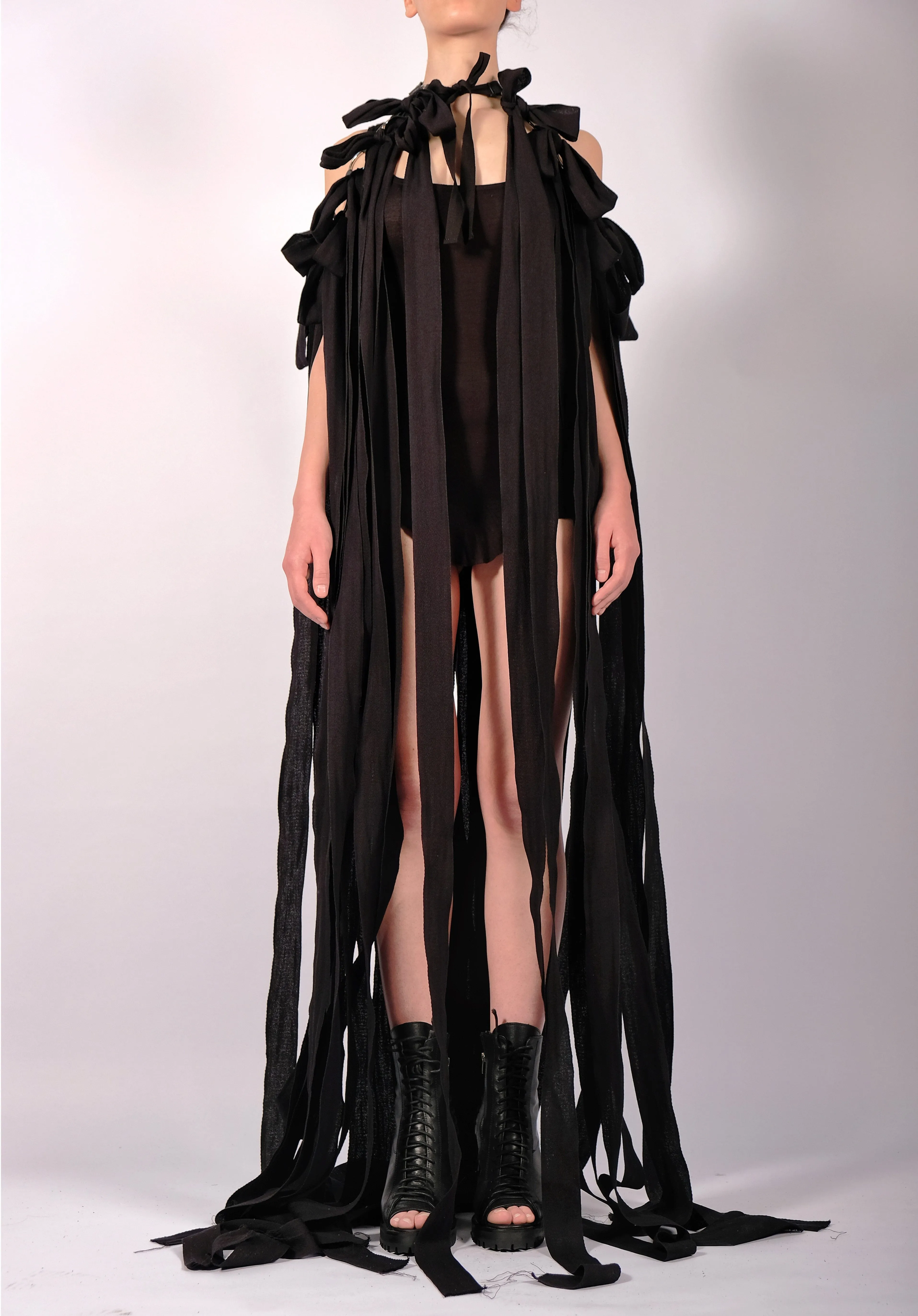 Ring Cape with Ribbon