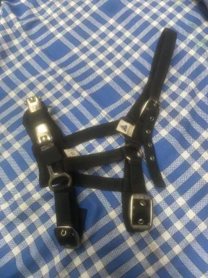 Robinsons black pony size cavasson head collar