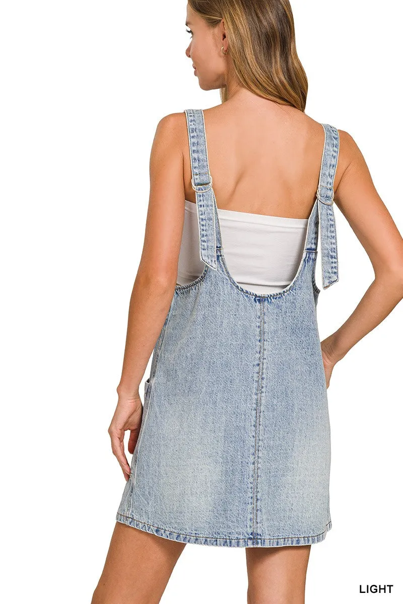 Romy- Denim Overall Dress