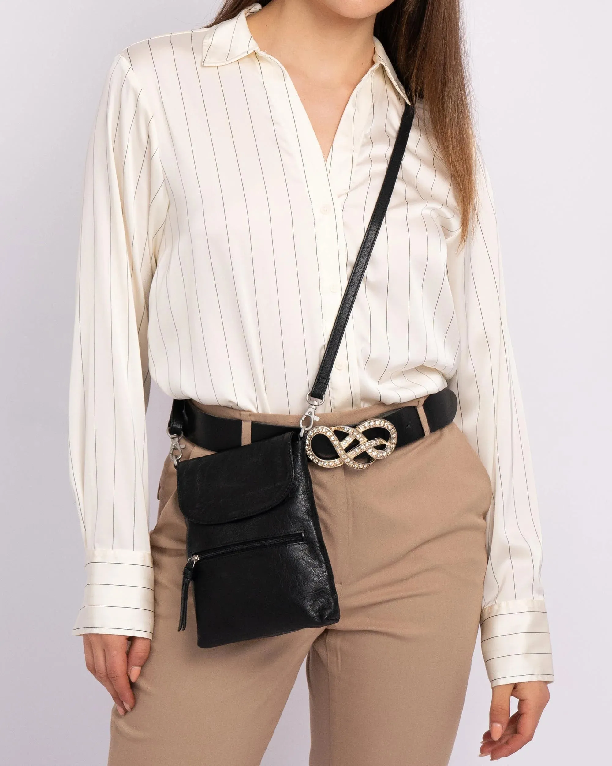 Roza Leather Envelope Crossbody Bag