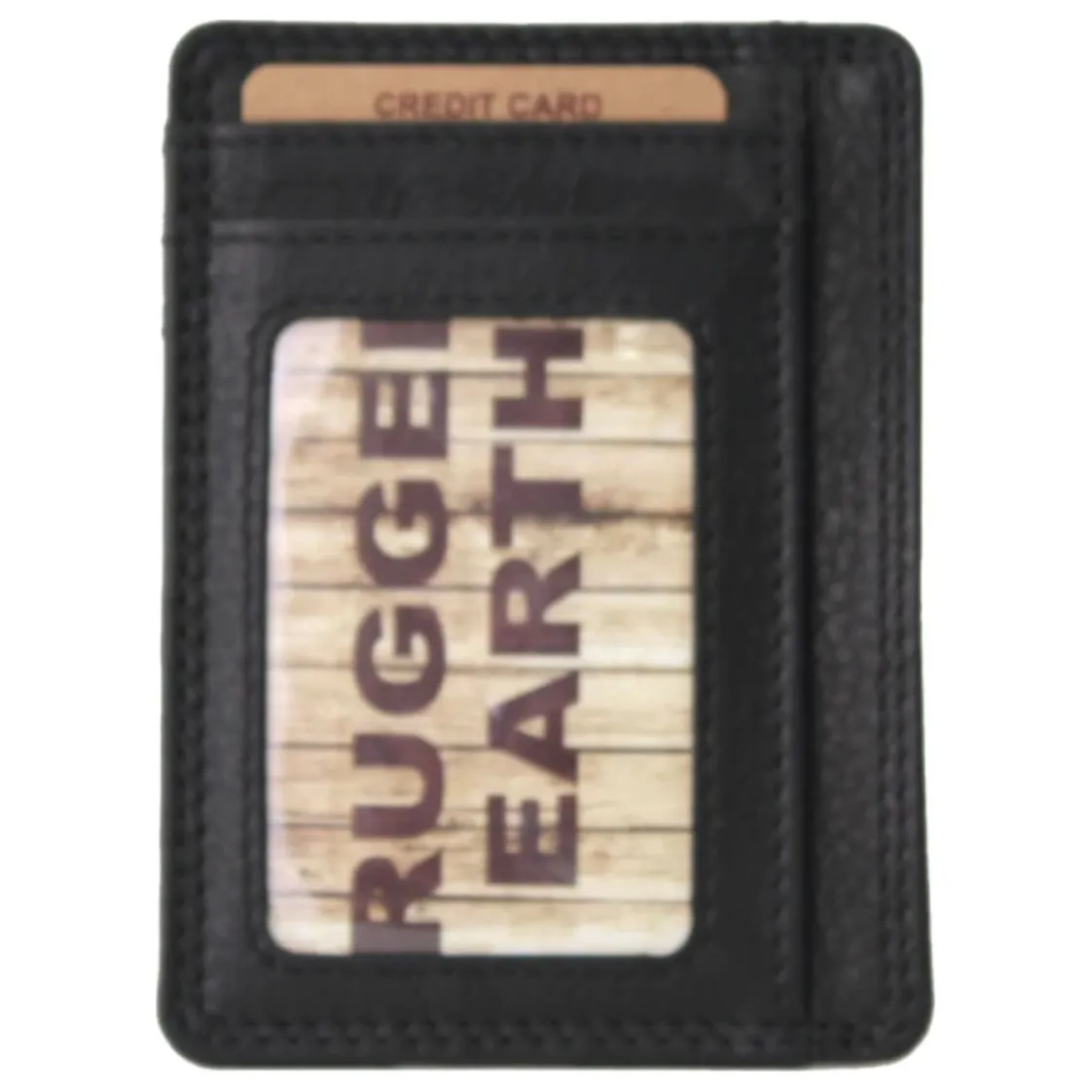 Rugged Earth Black Credit Card Holder Black 880031 or Brown 990031