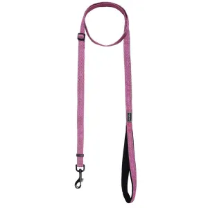 Rukka Pets Star Adjustable Reflective Padded Handle Dog Leash Hot Pink