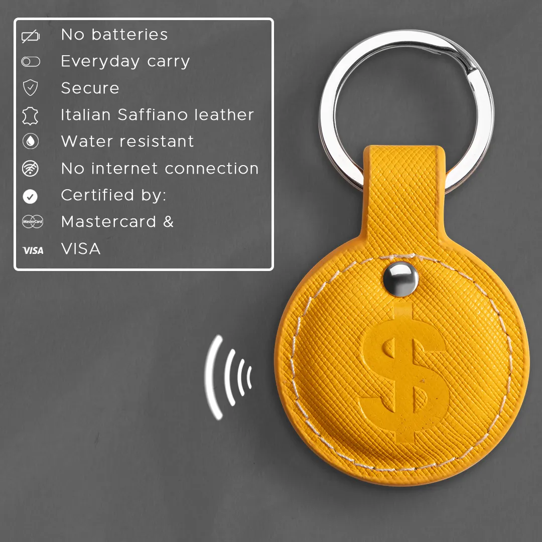 Saffiano Leather Keyring