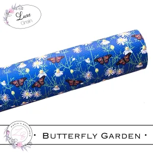 SALE ⋅ Butterfly Garden ⋅ Luxe Grain Vegan Faux Leather