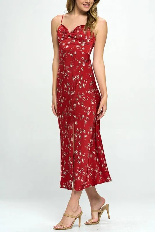 Satin Floral Bustier Dress