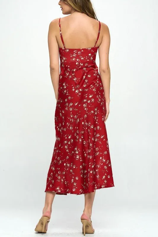 Satin Floral Bustier Dress