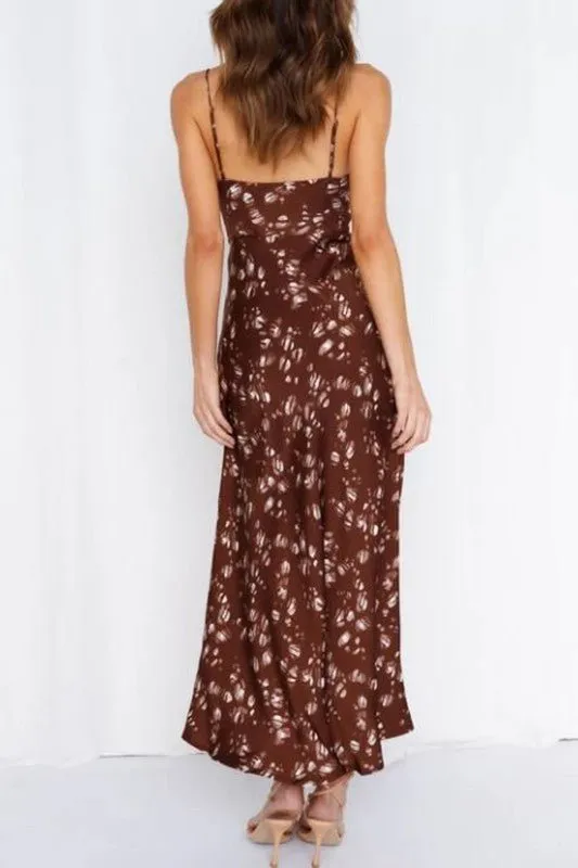 Satin Floral Bustier Dress