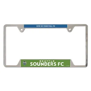 Seattle Sounders License Plate Frame Metal