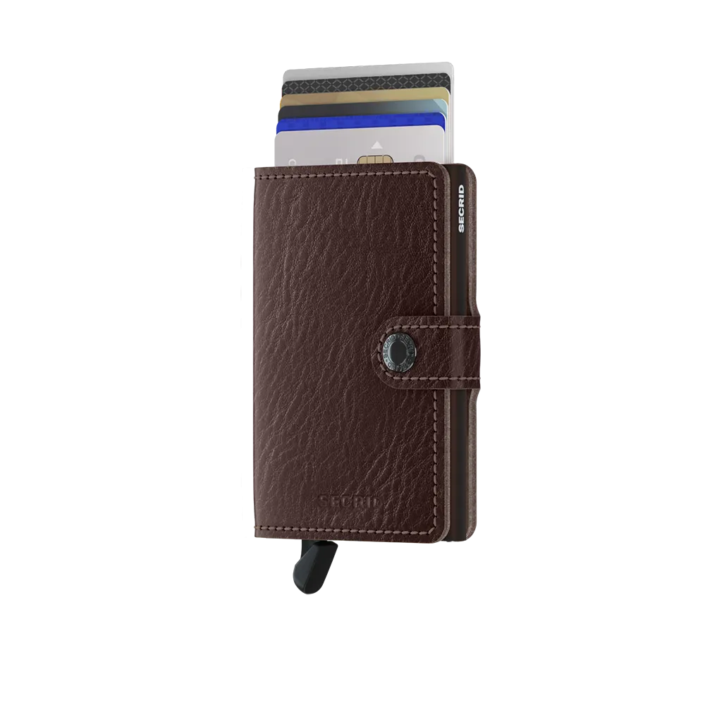 SECRID Miniwallet Leather - Veg Tanned Espresso-Brown
