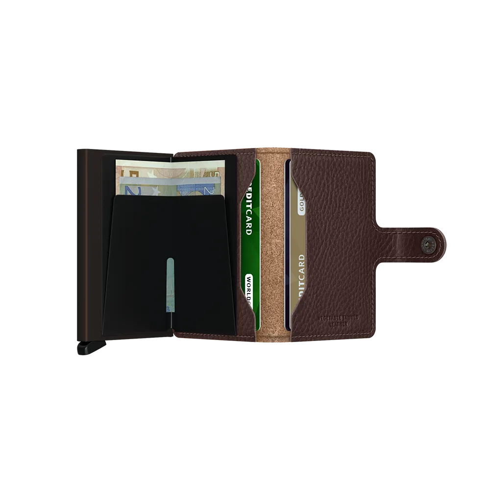 SECRID Miniwallet Leather - Veg Tanned Espresso-Brown