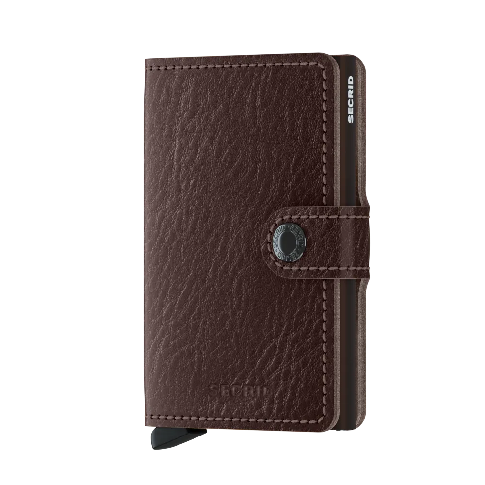 SECRID Miniwallet Leather - Veg Tanned Espresso-Brown