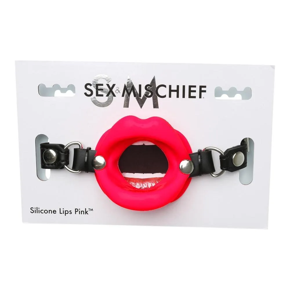 Sex and Mischief Red Silicone Lip Shaped Mouth Gag