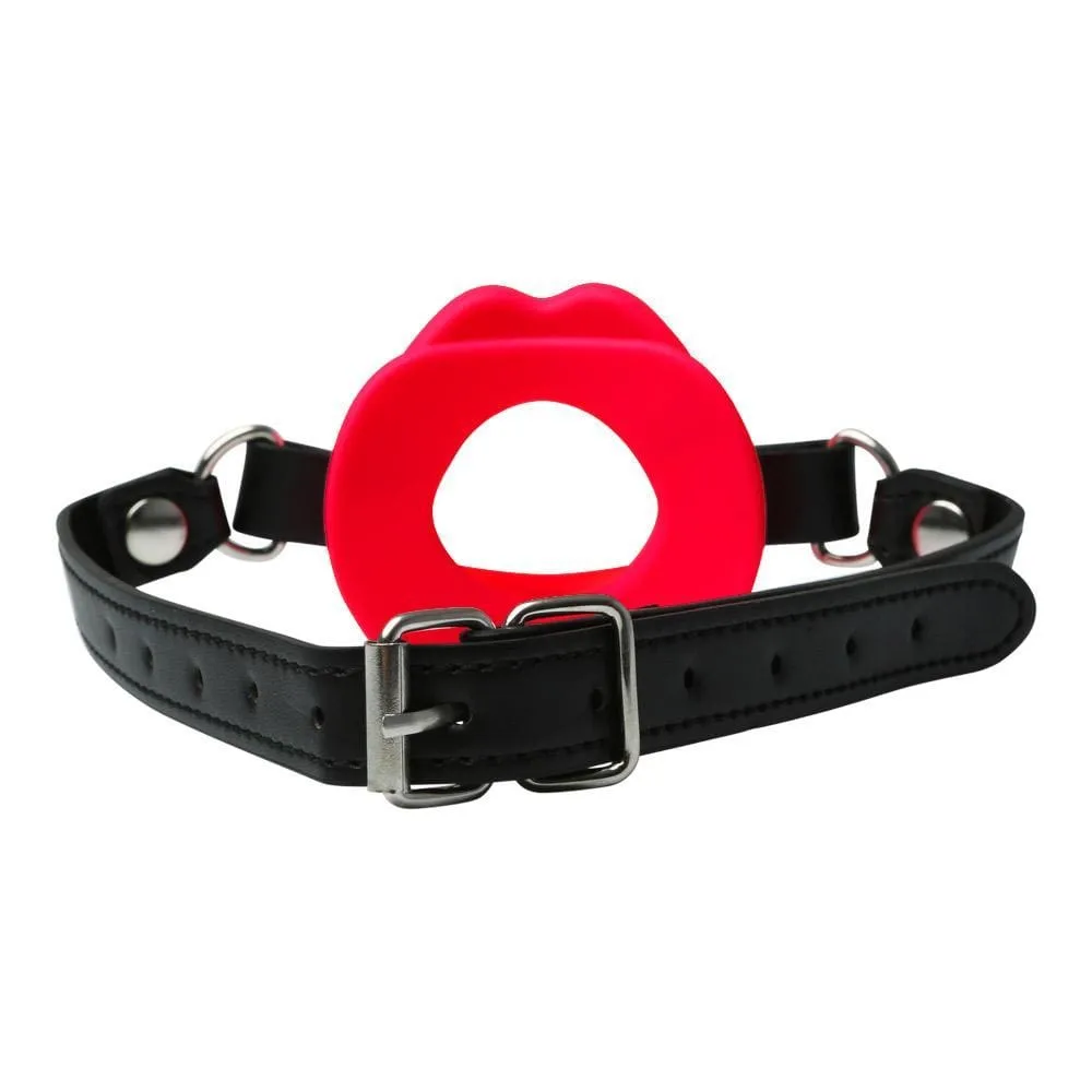 Sex and Mischief Red Silicone Lip Shaped Mouth Gag