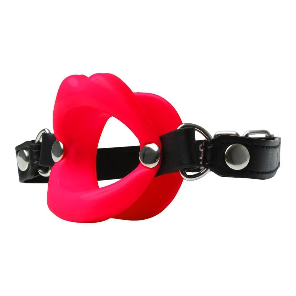 Sex and Mischief Red Silicone Lip Shaped Mouth Gag
