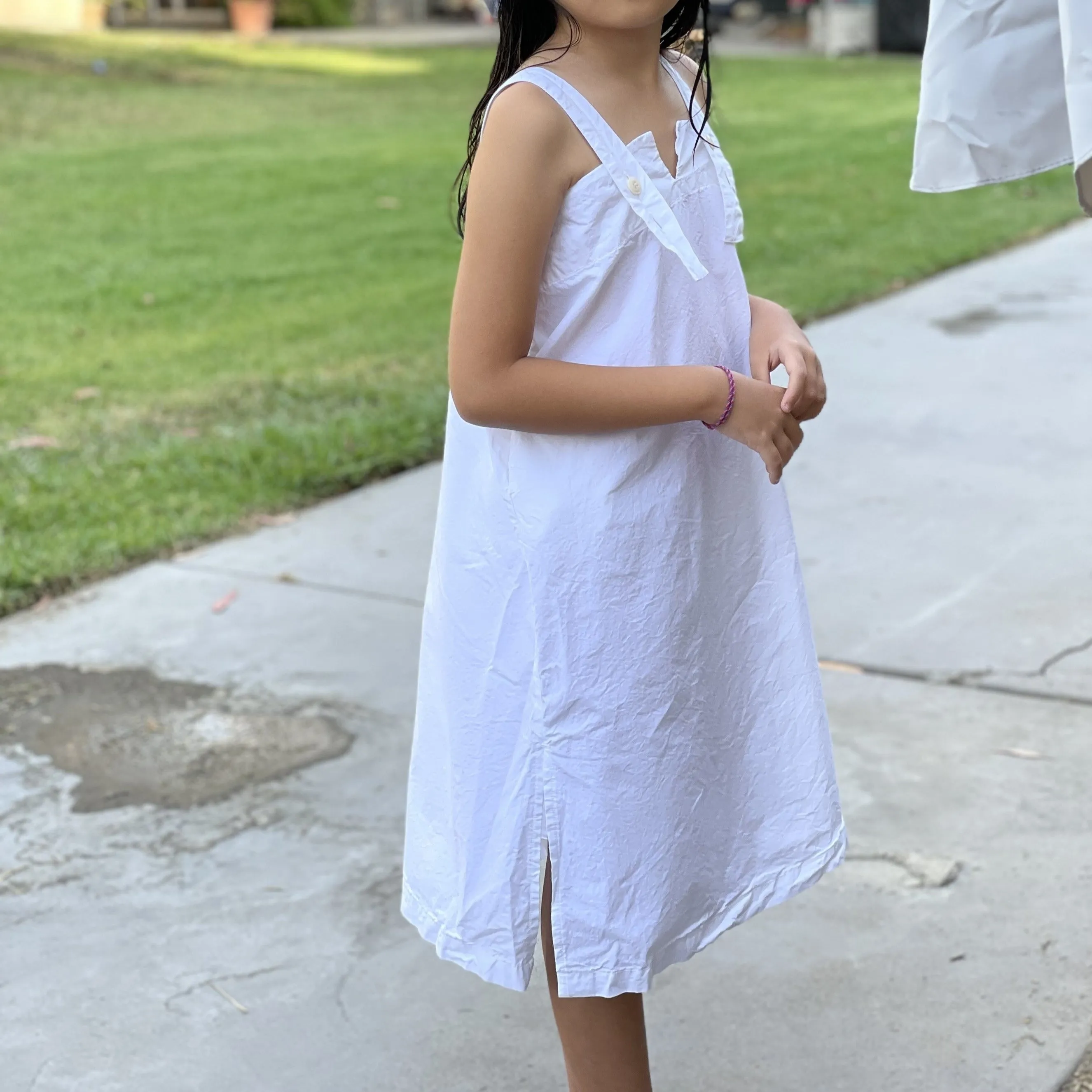 Shoulder Strap Dress White