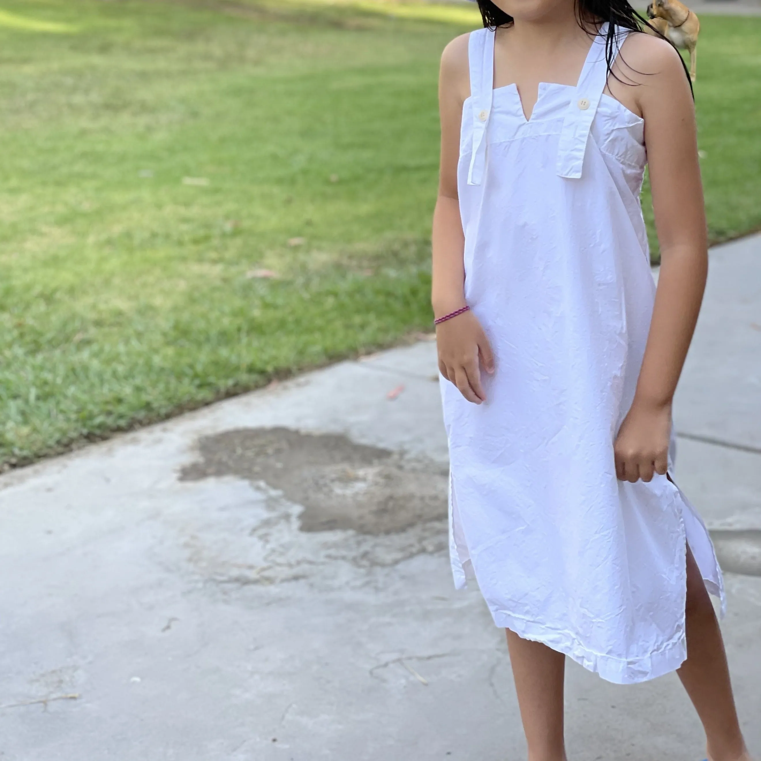 Shoulder Strap Dress White