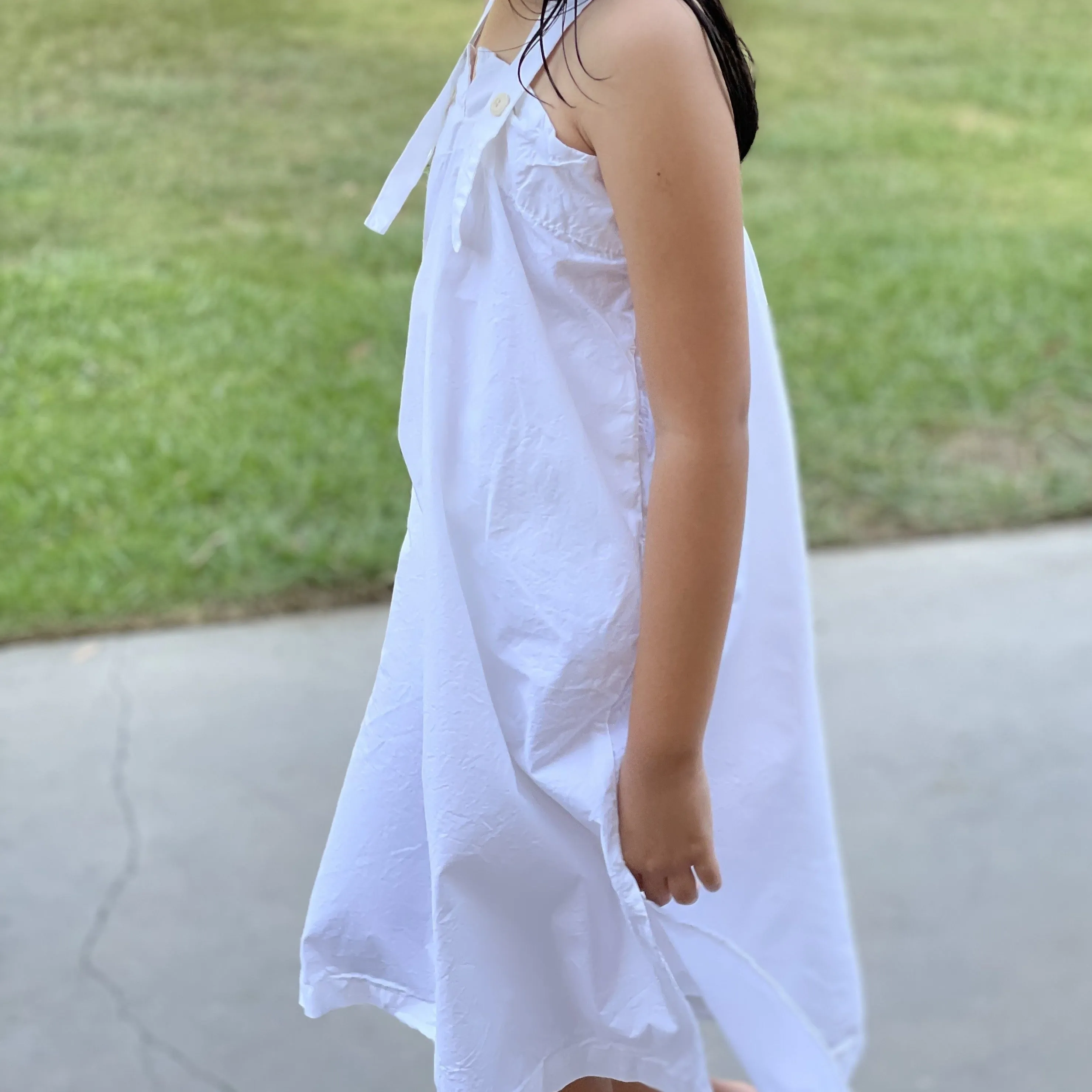 Shoulder Strap Dress White