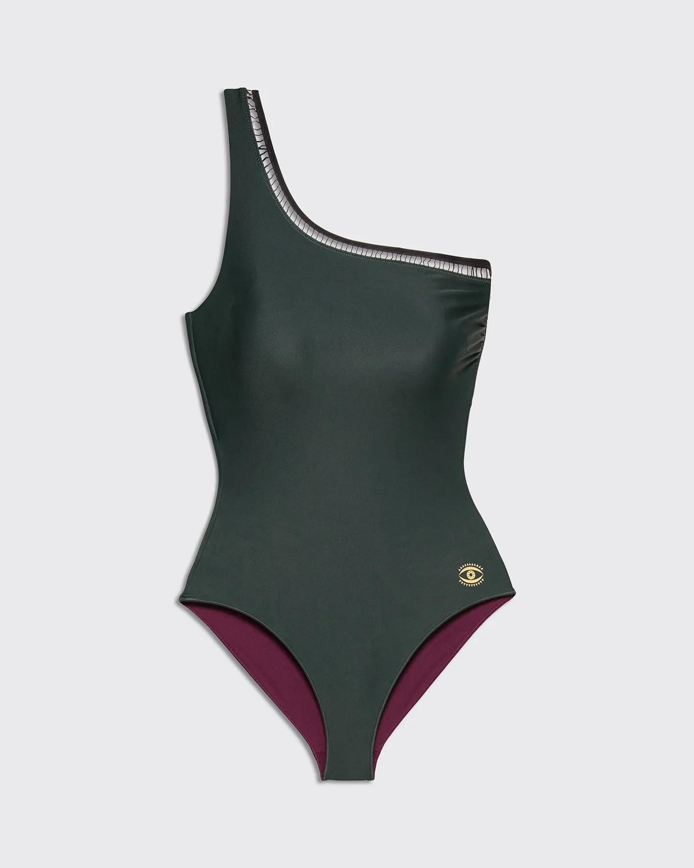 Side Kim Reversible  Dark Green to Wine