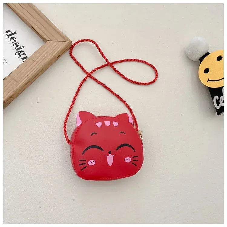 Small Bag Cute Cartoon Cat Children Messenger Bag Kids Fashion Coin Purses Bags for Girls Handbags Mini Children