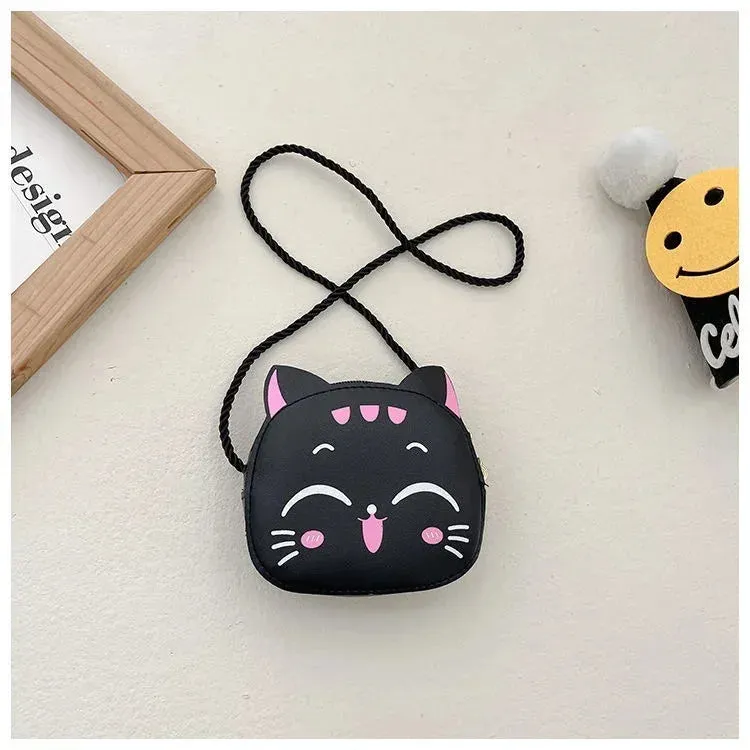 Small Bag Cute Cartoon Cat Children Messenger Bag Kids Fashion Coin Purses Bags for Girls Handbags Mini Children