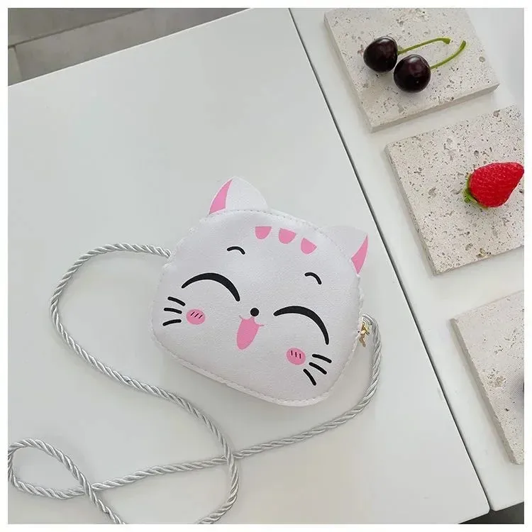 Small Bag Cute Cartoon Cat Children Messenger Bag Kids Fashion Coin Purses Bags for Girls Handbags Mini Children