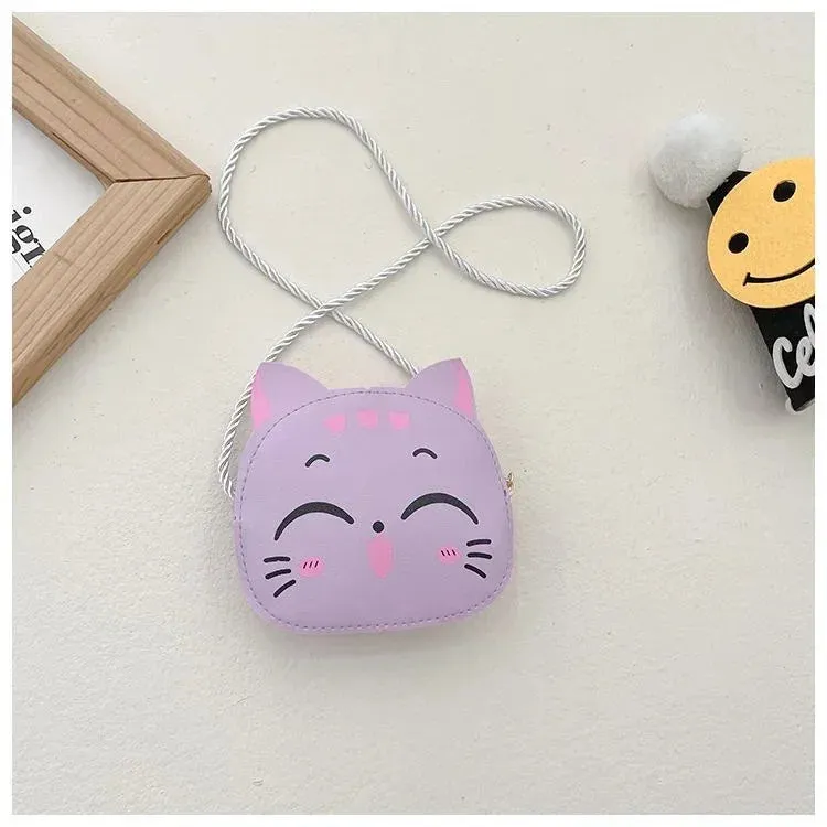 Small Bag Cute Cartoon Cat Children Messenger Bag Kids Fashion Coin Purses Bags for Girls Handbags Mini Children