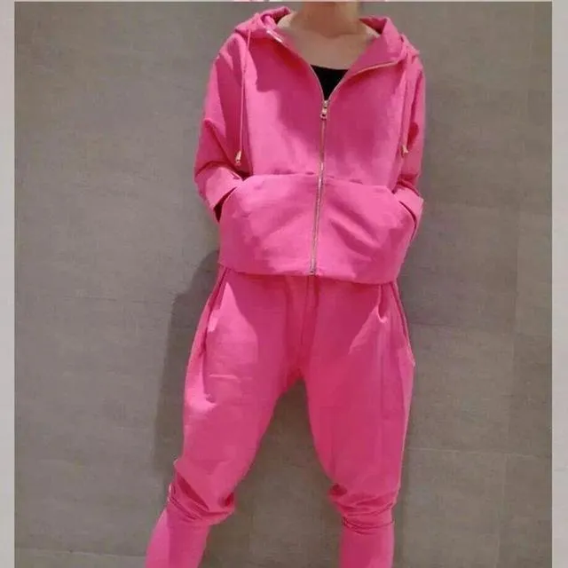 Solid Hooded Shirt & Pants (2 Piece Set)